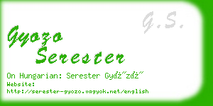 gyozo serester business card